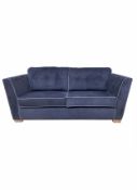 Brand new 3 seater plus 2 seater Dorset luxury fabric sofas in navy