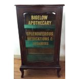 Edwardian Bigelow Apothecary Mahogany Shop Cabinet