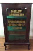 Edwardian Bigelow Apothecary Mahogany Shop Cabinet