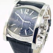 Bvlgari / Assioma Chronograph Blue Dial AA 44 S CH - Gentlmen's Steel Wrist Watch