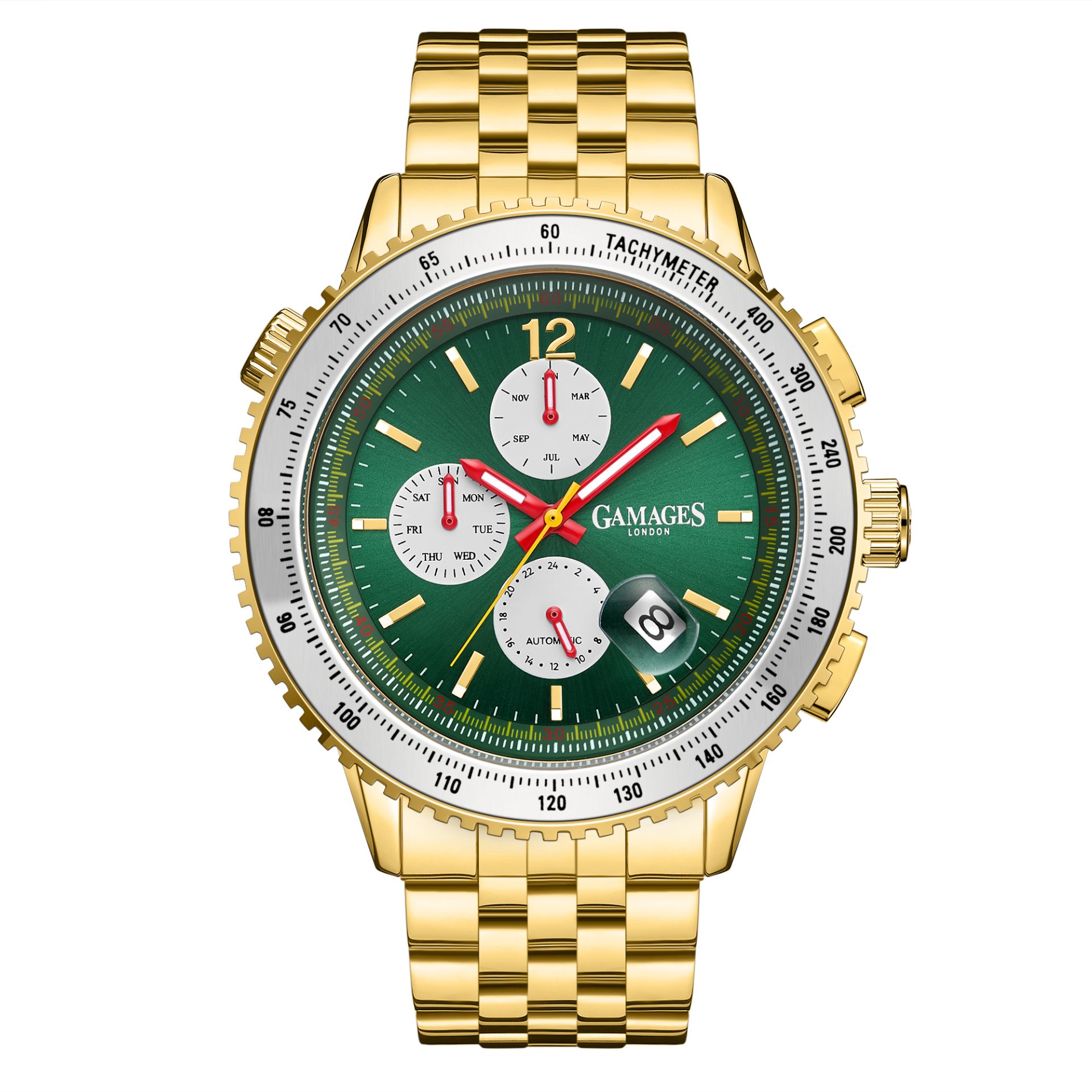 Ltd Edition Hand Assembled Gamages Dynamic Sports Automatic Gold– 5 Year Warranty & Free Delivery