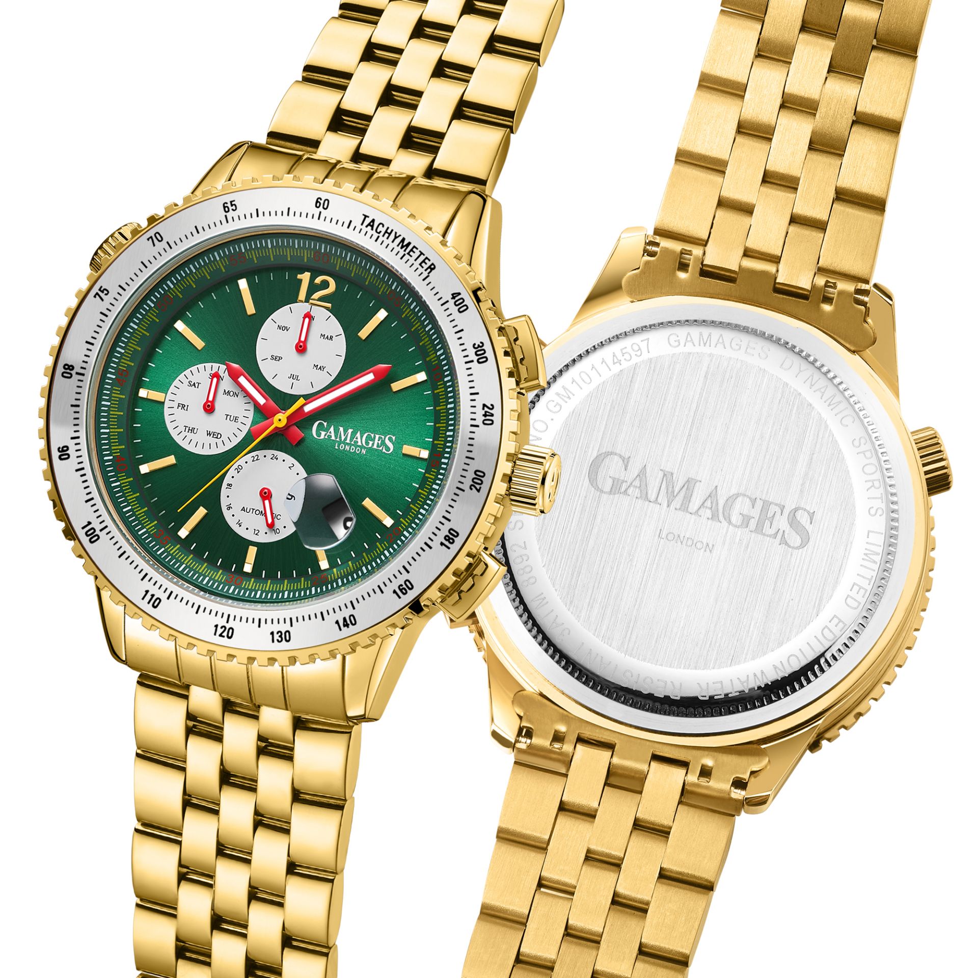 Ltd Edition Hand Assembled Gamages Dynamic Sports Automatic Gold– 5 Year Warranty & Free Delivery - Image 5 of 5