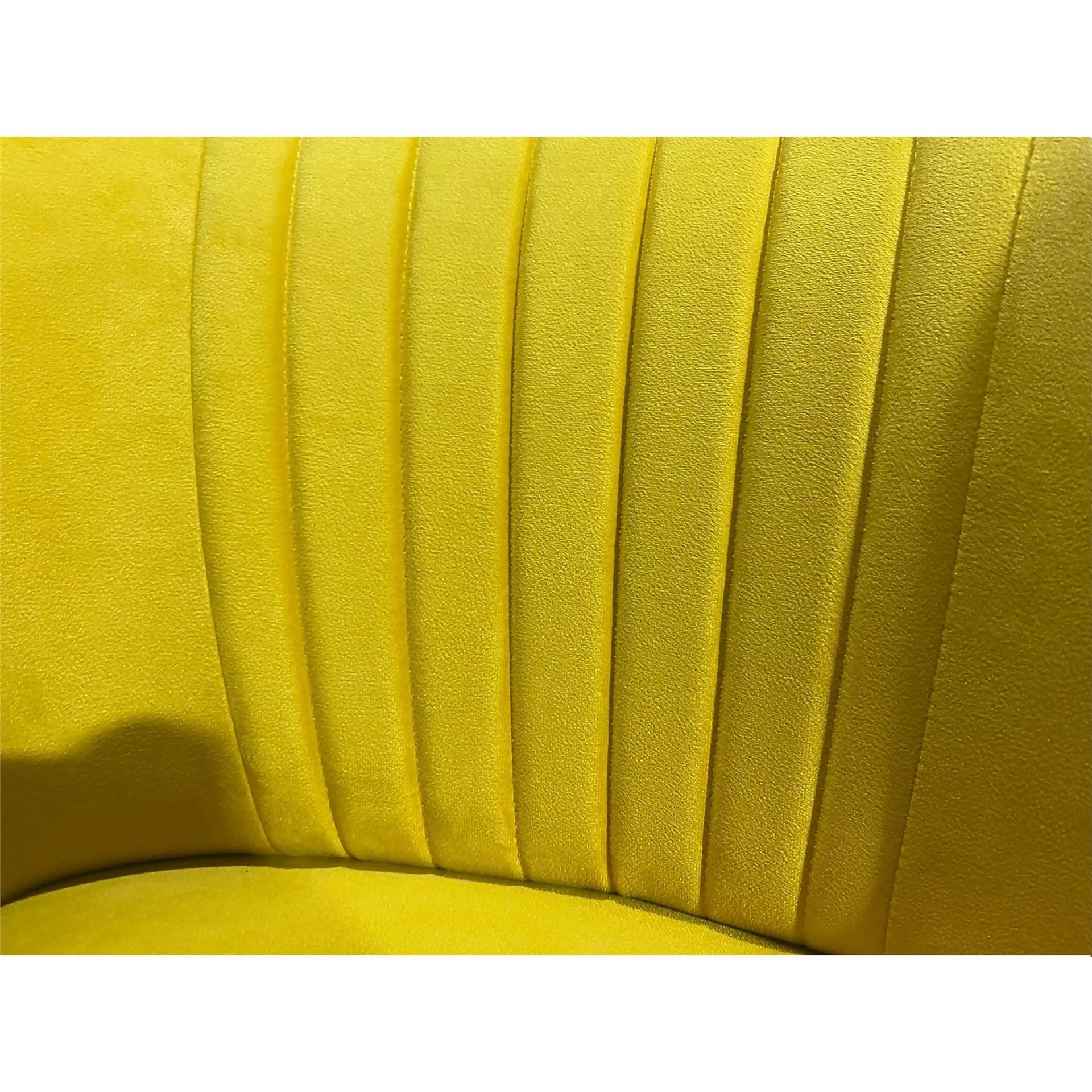 (R3J) 1 X Occasional Chair Ochre. Velvet Fabric Cover With Rubberwood Legs (H72 x W60 x D70cm) - Image 2 of 3