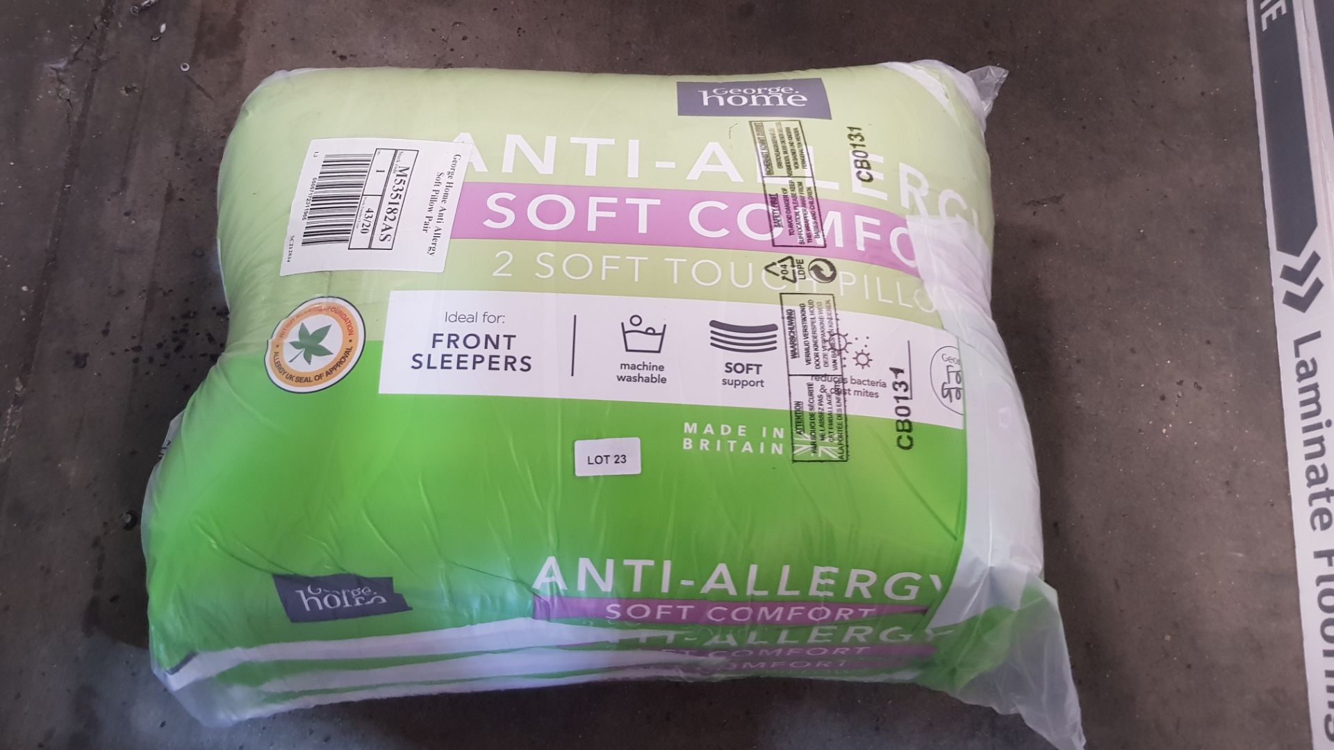 (R4E) 4 X (2 Pack) Anti Allergy Soft Comfort Soft Touch Pillow - Image 2 of 2