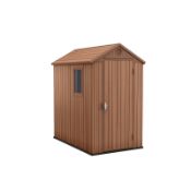 (R1) 1 X Keter Darwin 6 x 4 Tongue & Groove Composite Shed (W1258 x D1845 x H2050mm)