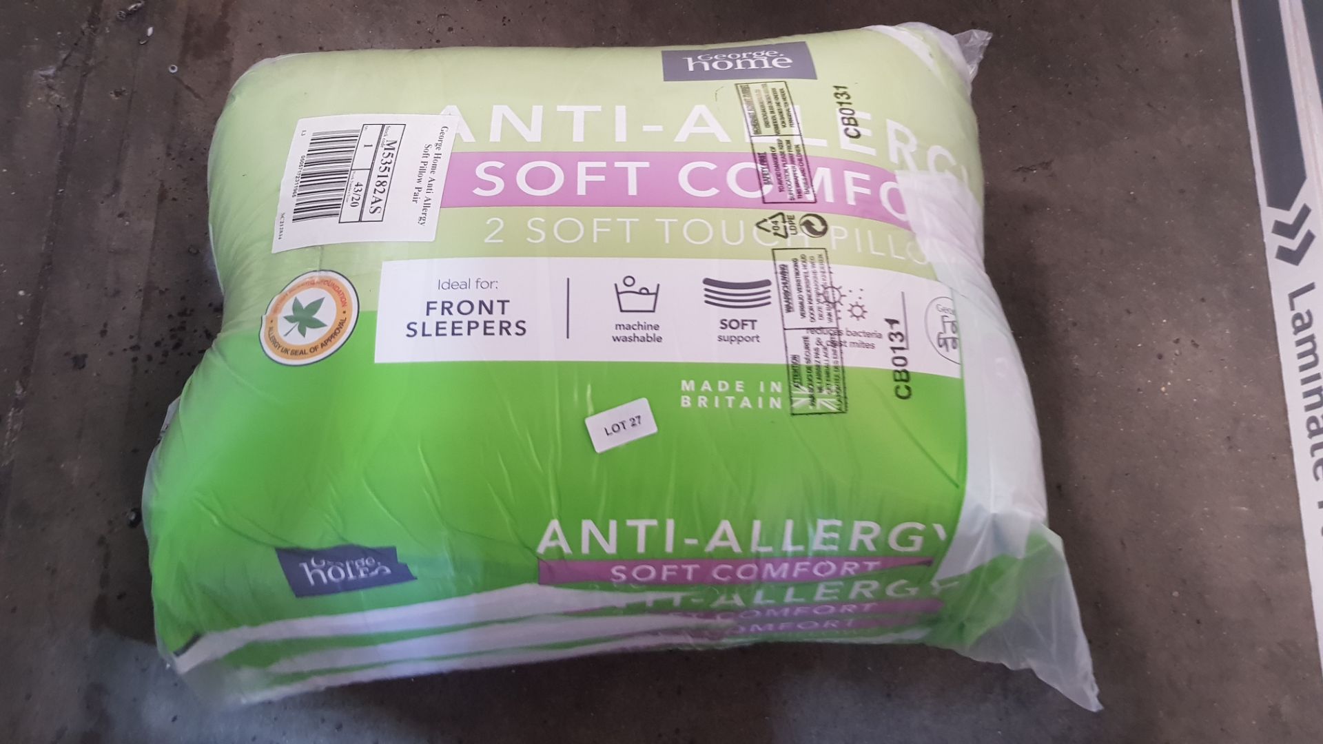 (R4E) 4 X (2 Pack) Anti Allergy Soft Comfort Soft Touch Pillow - Image 2 of 2