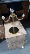 (R2H) 3 X Three Arm Table Lamp Gold (New)