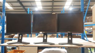 (R1E) 3 X Dell LCD Monitor (Model P17OSf). No Cables