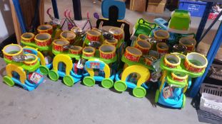 (R1L) Toys. Contents Of Floor. 13 X Kid Connection Music Cart (Wheel Missing On All Units), 4 X Sup
