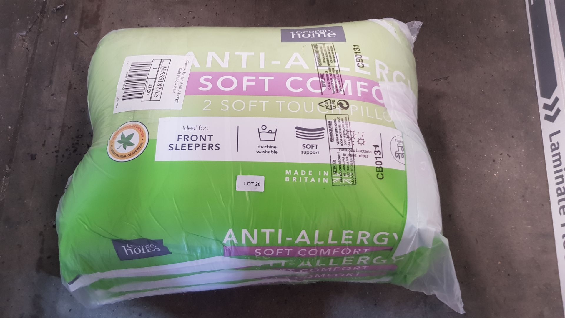 (R4E) 4 X (2 Pack) Anti Allergy Soft Comfort Soft Touch Pillow - Image 2 of 2