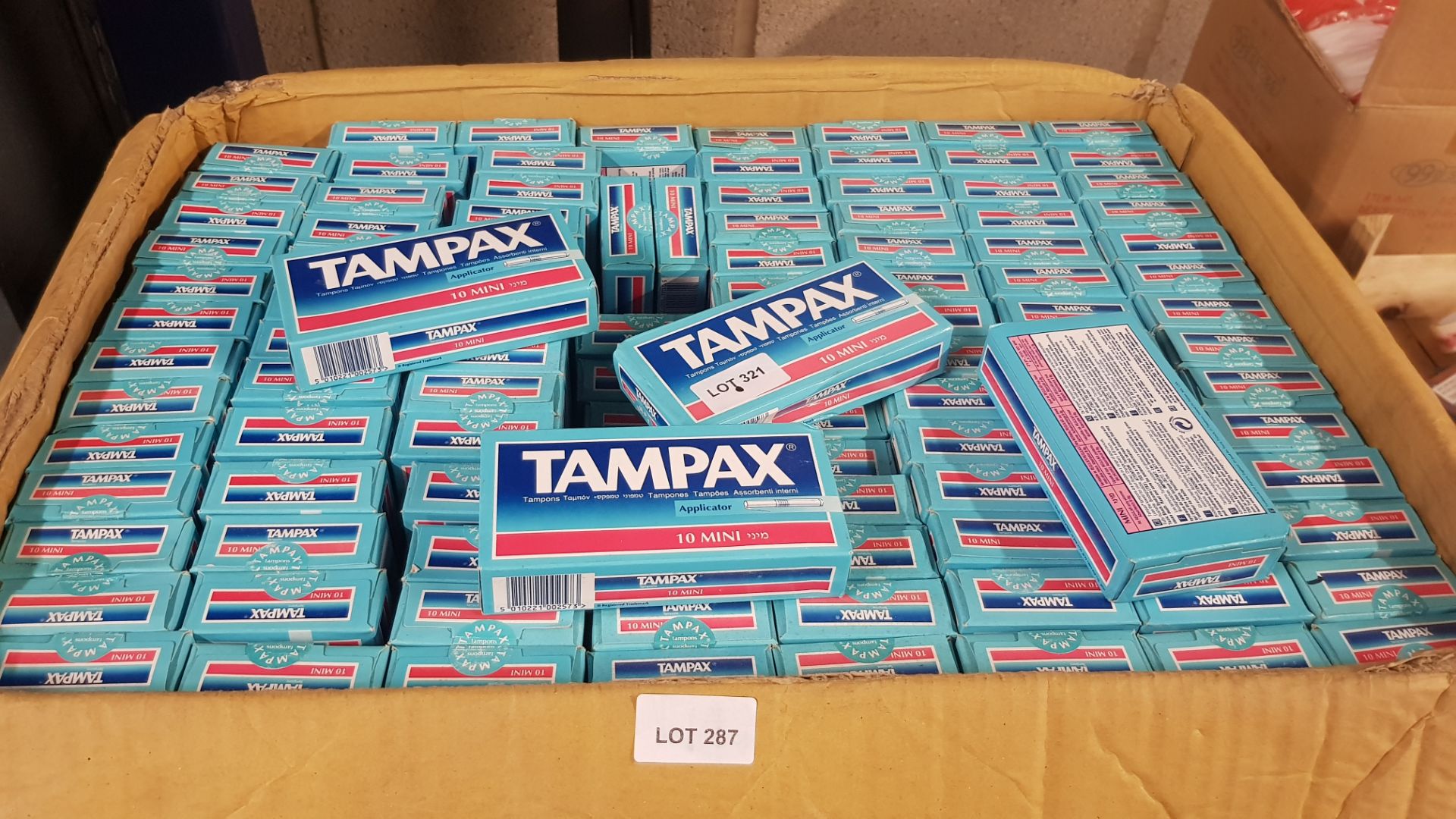 (R14G) Approx. 224 X Tampax 10 Mini Tampon Packs (New)