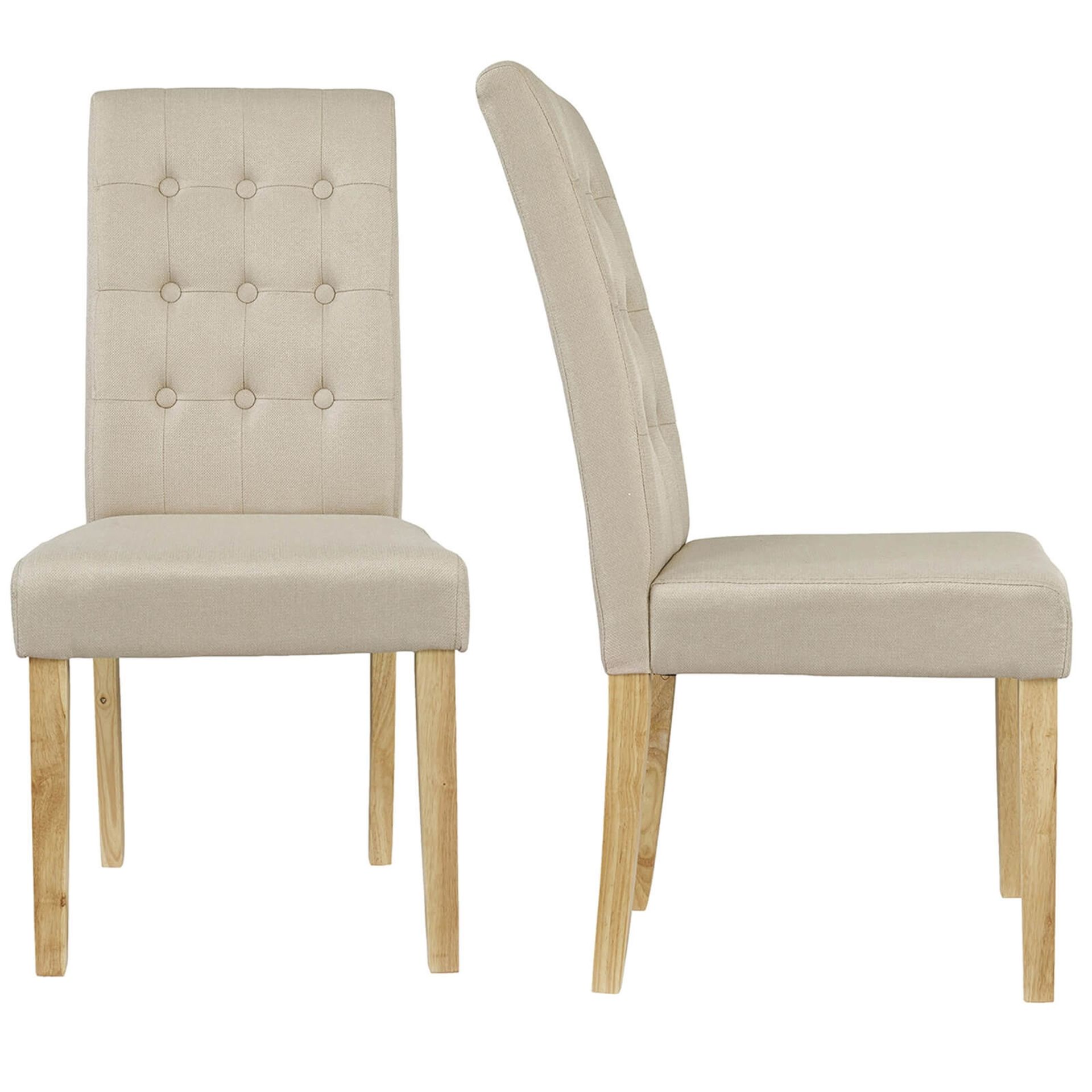 (R4B) 2 X Roma Dining Chairs Beige