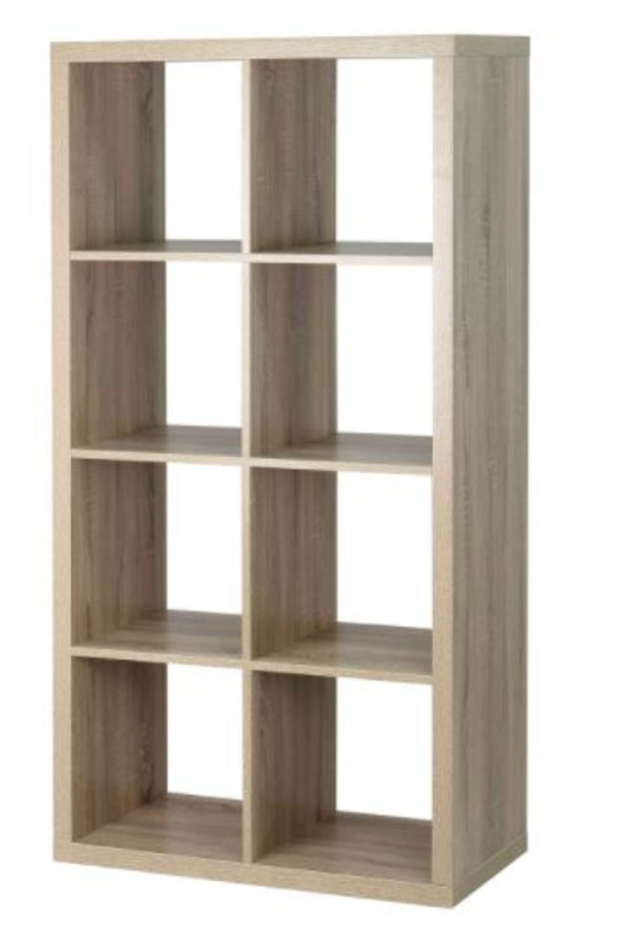 1 X Living Elements Clever Cube 2x4 Cube Storage Unit Oak Finish. (H1460 x W760 x D390mm)