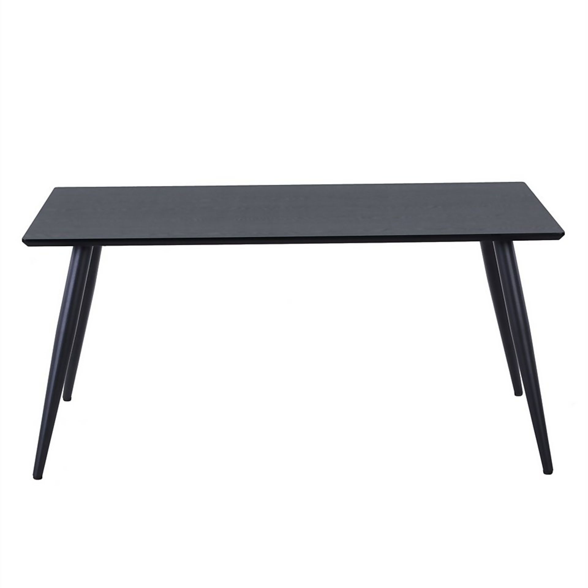 (R7D) 2 X Illona Dining Table (Box 1 Of 2 – Contains Table Top Panel) ). Ash Veneer Table Top. Blac - Image 4 of 5