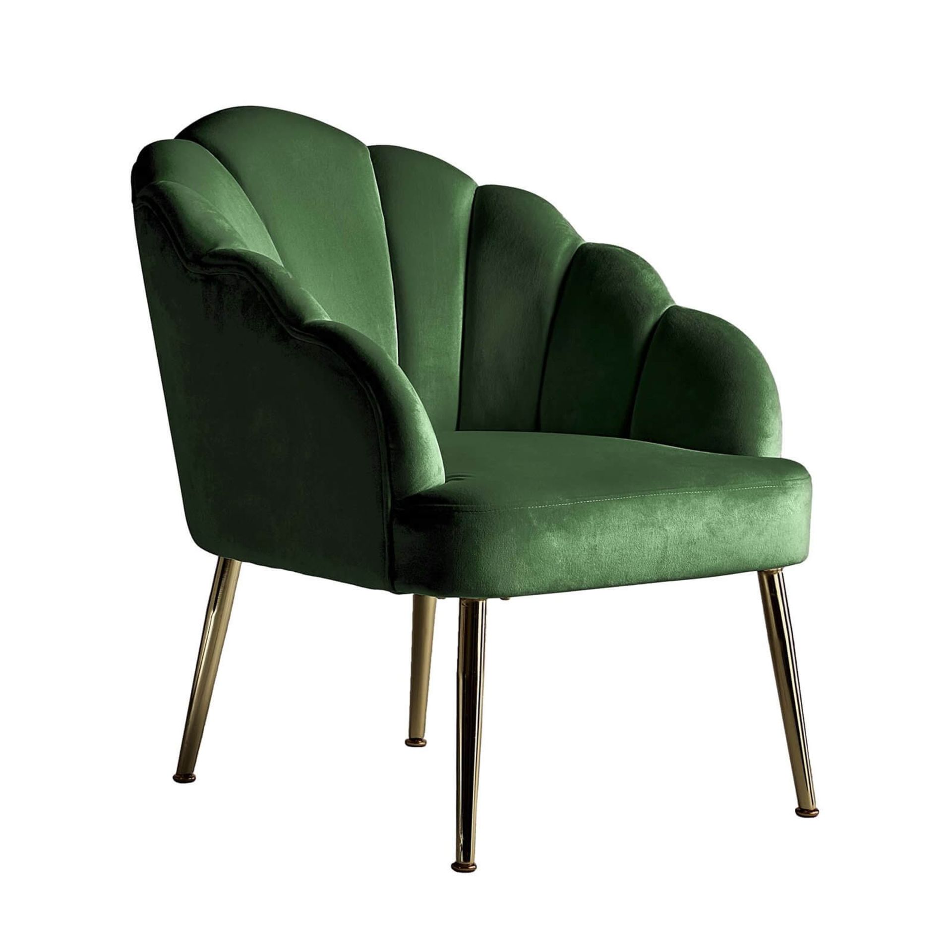 (R6J) 1 X Occasional Chair Emerald. Velvet Cover With Rubberwood Legs (H72xW60xD70cm) - Image 3 of 4