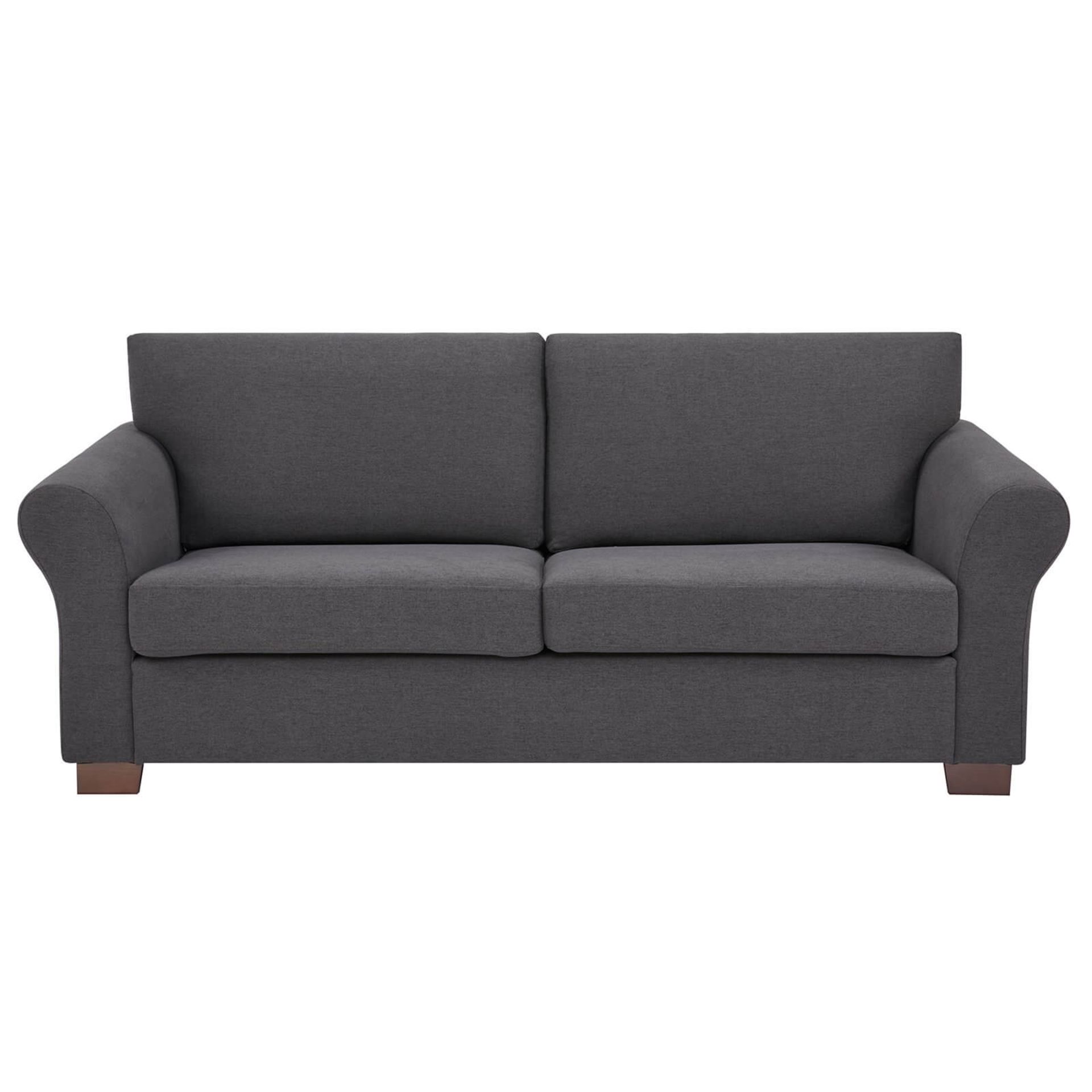 (R7P) 1 X Hayley Sofa Charcoal 3 Seater Sofa, Wooden Frame With Solid Beechwood Legs. 100% Polyest - Image 3 of 6