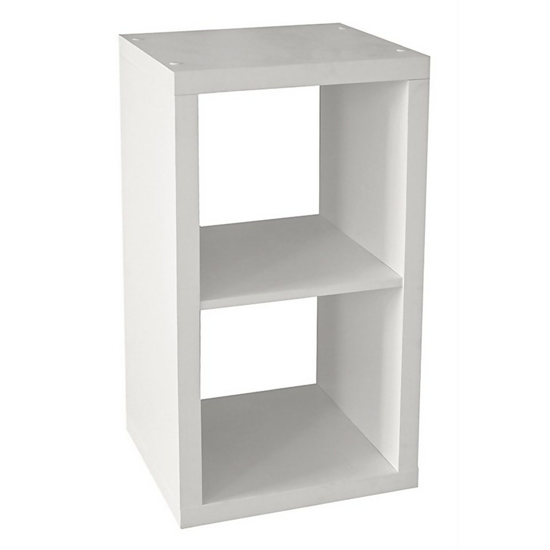 (R7I) 1 X Living Elements Clever Cube 1x2 Cube Storage System White Matt Finish (H760mmxW410mmxD390 - Image 3 of 4