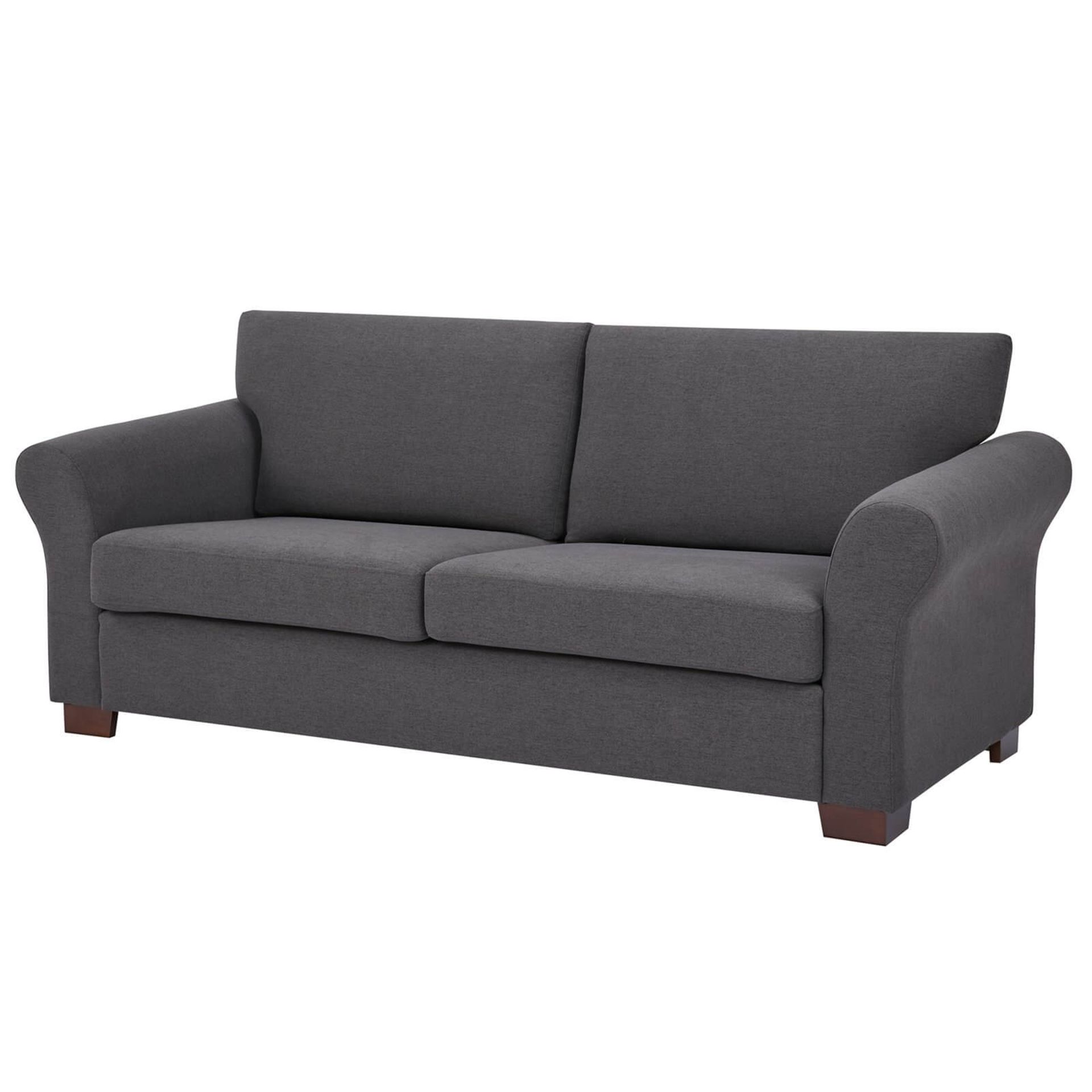 (R7P) 1 X Hayley Sofa Charcoal 3 Seater Sofa, Wooden Frame With Solid Beechwood Legs. 100% Polyest - Image 2 of 6