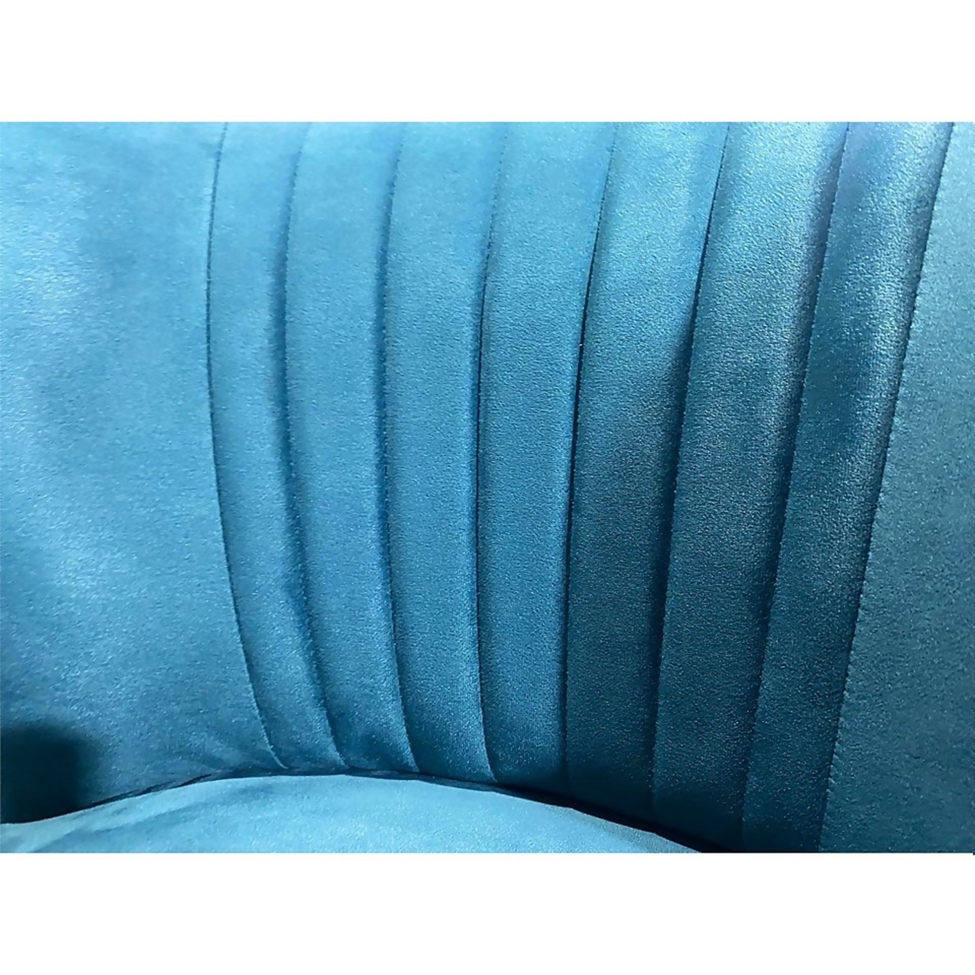 (R7M) 1 X Occasional Chair Teal. Velvet Fabric Cover. Rubberwood Legs. (H72xW60xD70cm) RRP £60 - Image 5 of 6