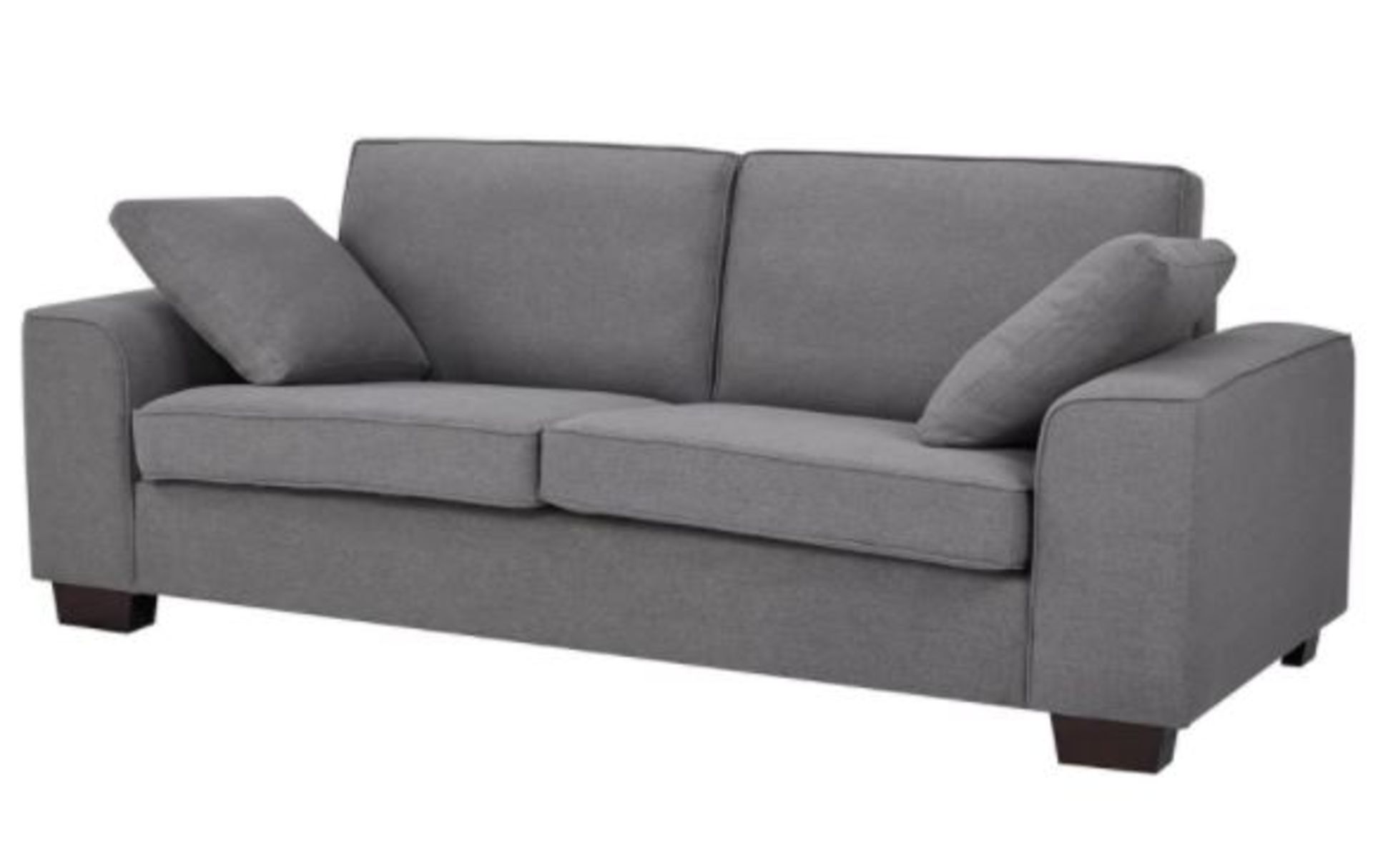 1 X Lola Sofa Charcoal. Wooden Frame With Solid Beechwood Legs. 100% Polyester Fabric Cover (H80xW2