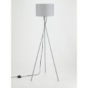 (R10C) Lighting. 2 X Tripod Floor Lamp (1 X Black Shade & 1 X White Shade) (May Contain Undelivere