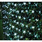 (R10E) Lighting. 10 Items. 6 X 105 White LED Solar Net Lights & 4 X 100 Multi Coloured LED Solar st