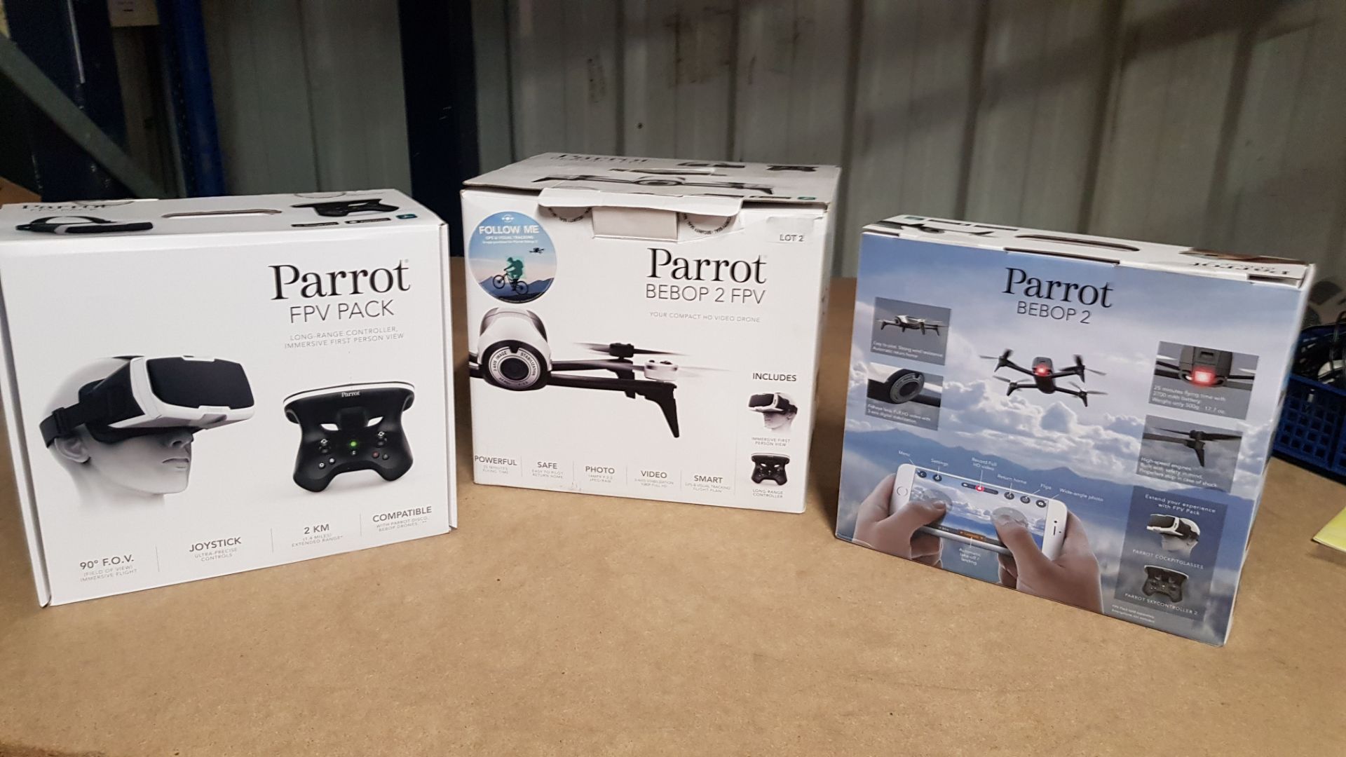 (R13B) 1 X PARROT BEBOP 2 FPV Drone With Virtual Headset (RRP £500) - Image 3 of 9