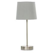 (R10B) Lighting. 4 Items. 2 X (2 Pack) Plain Stick Lamp Steel Grey, 1 X (2 Pack) Pleated Stick Lamp