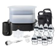 (R6G) Baby. 1 X Tommee Tippee Complete Feeding Set Black (New)