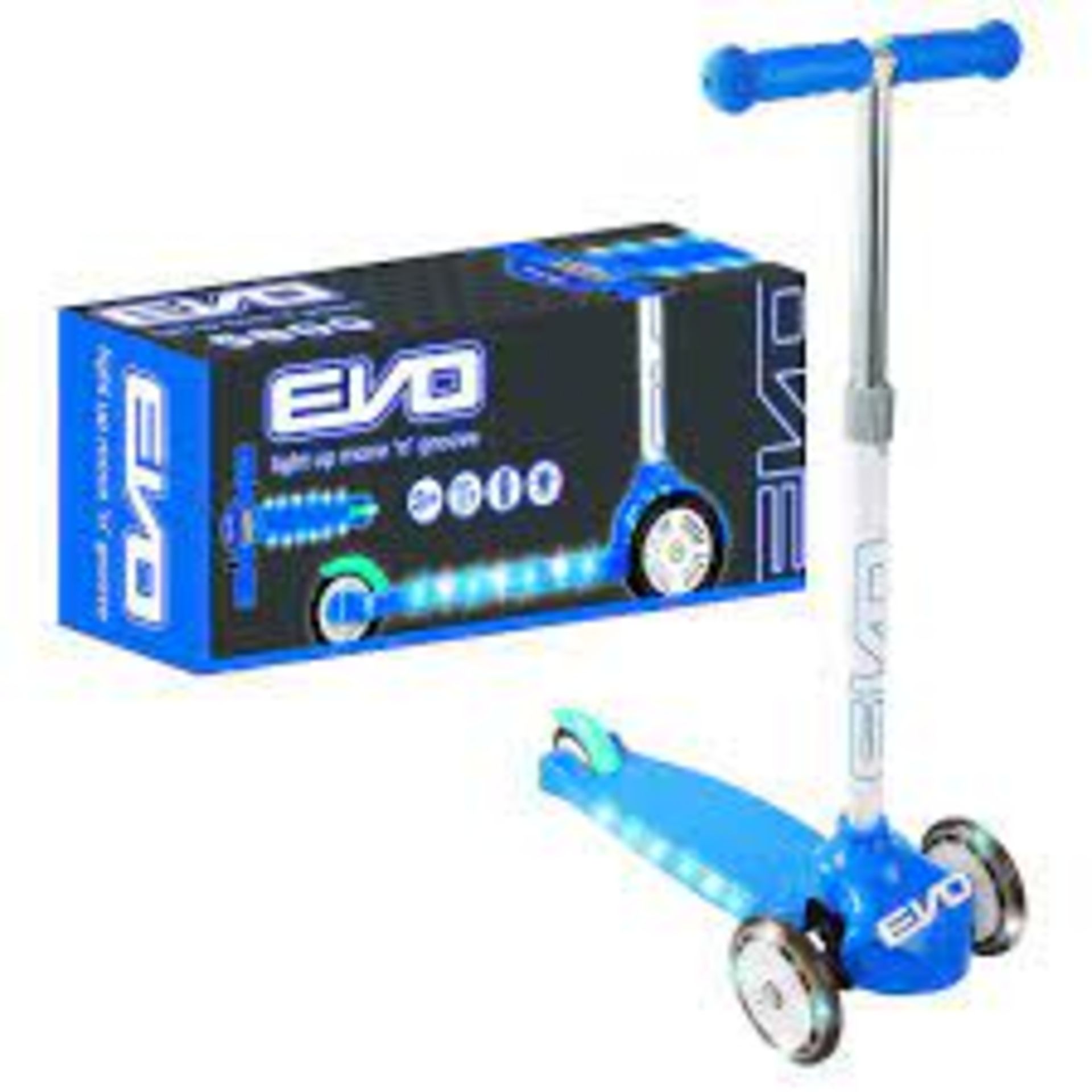 (R5K) Toys. 5 Items. 2 x Evo Light Up Move N Groove Scooter (1 X Pink & 1 X Blue), 1 X Nuby Musical - Image 2 of 6