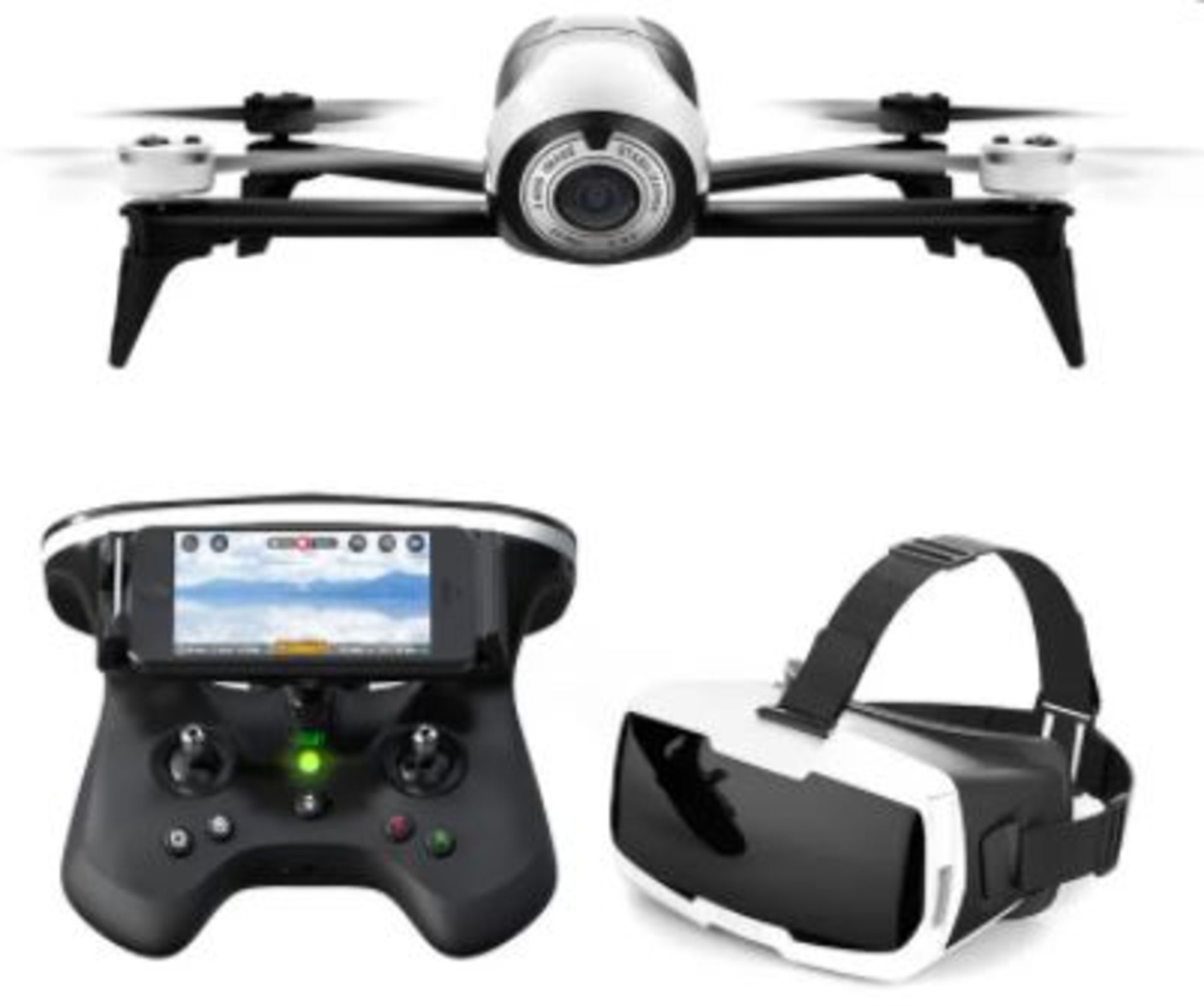 (R13B) 1 X PARROT BEBOP 2 FPV Drone With Virtual Headset (RRP £500) - Image 2 of 9