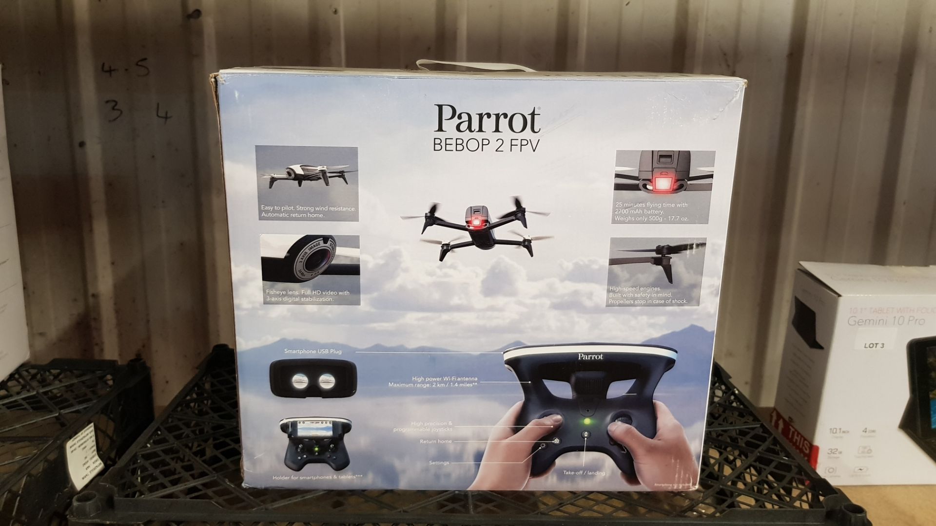 (R13B) 1 X PARROT BEBOP 2 FPV Drone With Virtual Headset (RRP £500) - Image 8 of 9