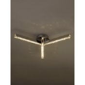 (R10F) Lighting. 3 Items. 2 X 3 Arm LED Ceiling Fitting Small & 1 X Classic Ceiling Light (May Cont