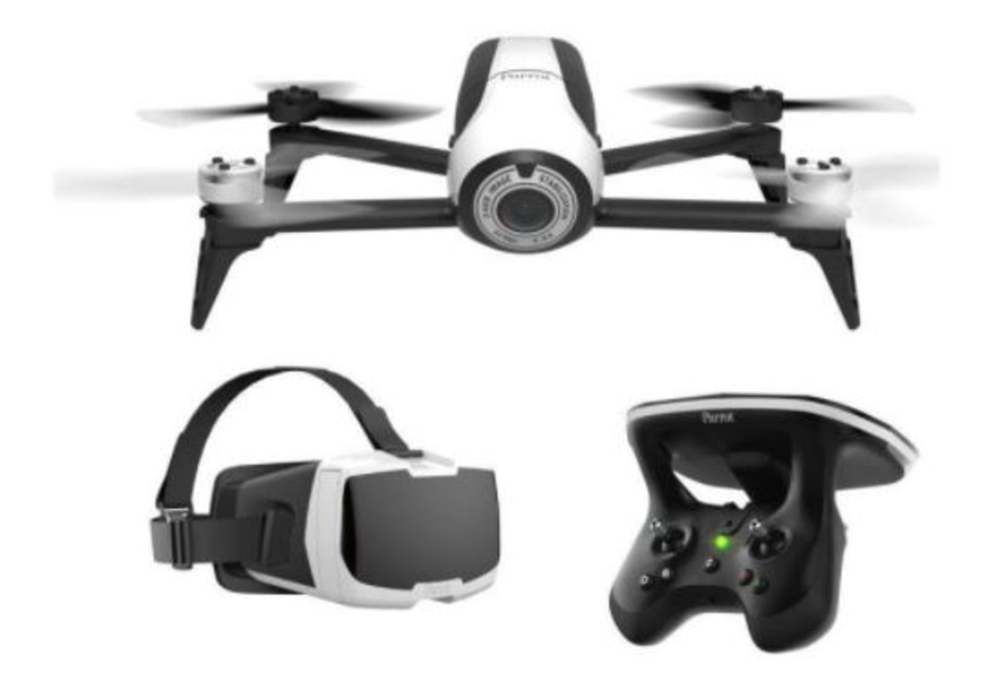 (R13B) 1 X PARROT BEBOP 2 FPV Drone With Virtual Headset (RRP £500)