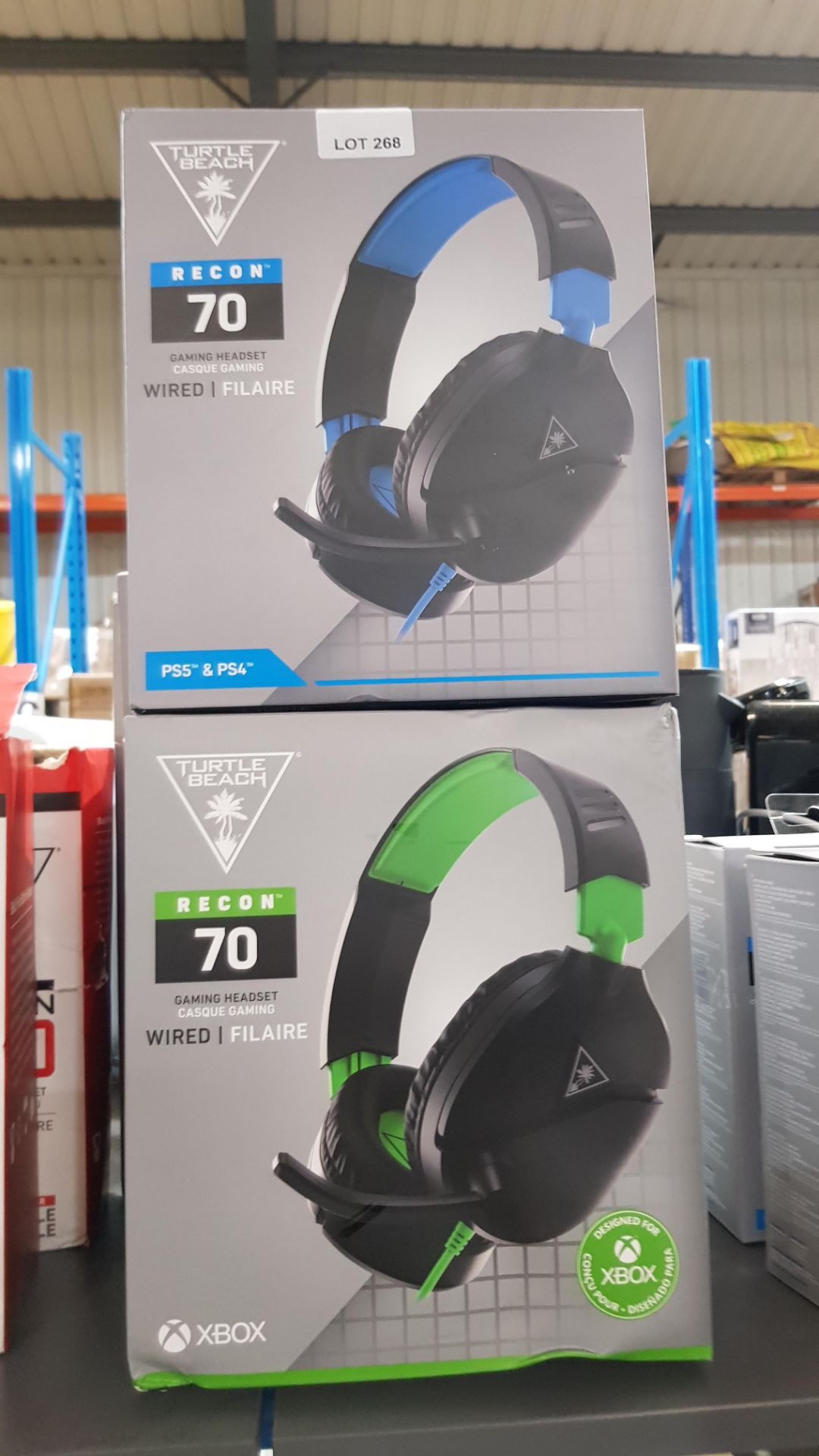 (R9B) Gaming. 5 X Turtle Beach PS5 PS4 Recon 70 Wired Gaming Headset - Image 2 of 2