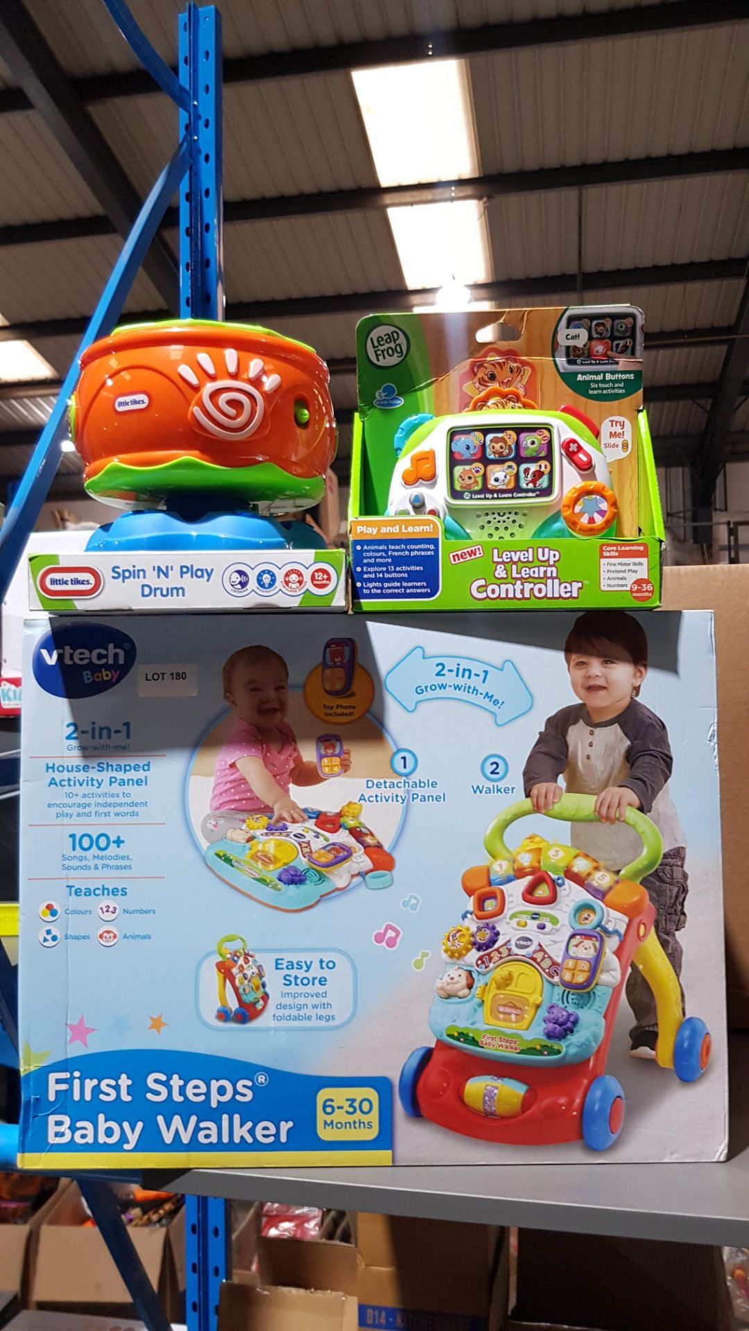 (R5J) Toys. 3 Items. 1 X Vtech Baby 2 In 1 Grow With Me First Steps Baby Walker, 1 X Spin N Play Dr - Image 4 of 4