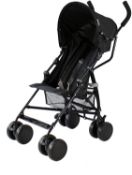 (R9G) Baby. 1 X Push Me 2U Lightweight Two Position Lie Back Stroller Midnight Back