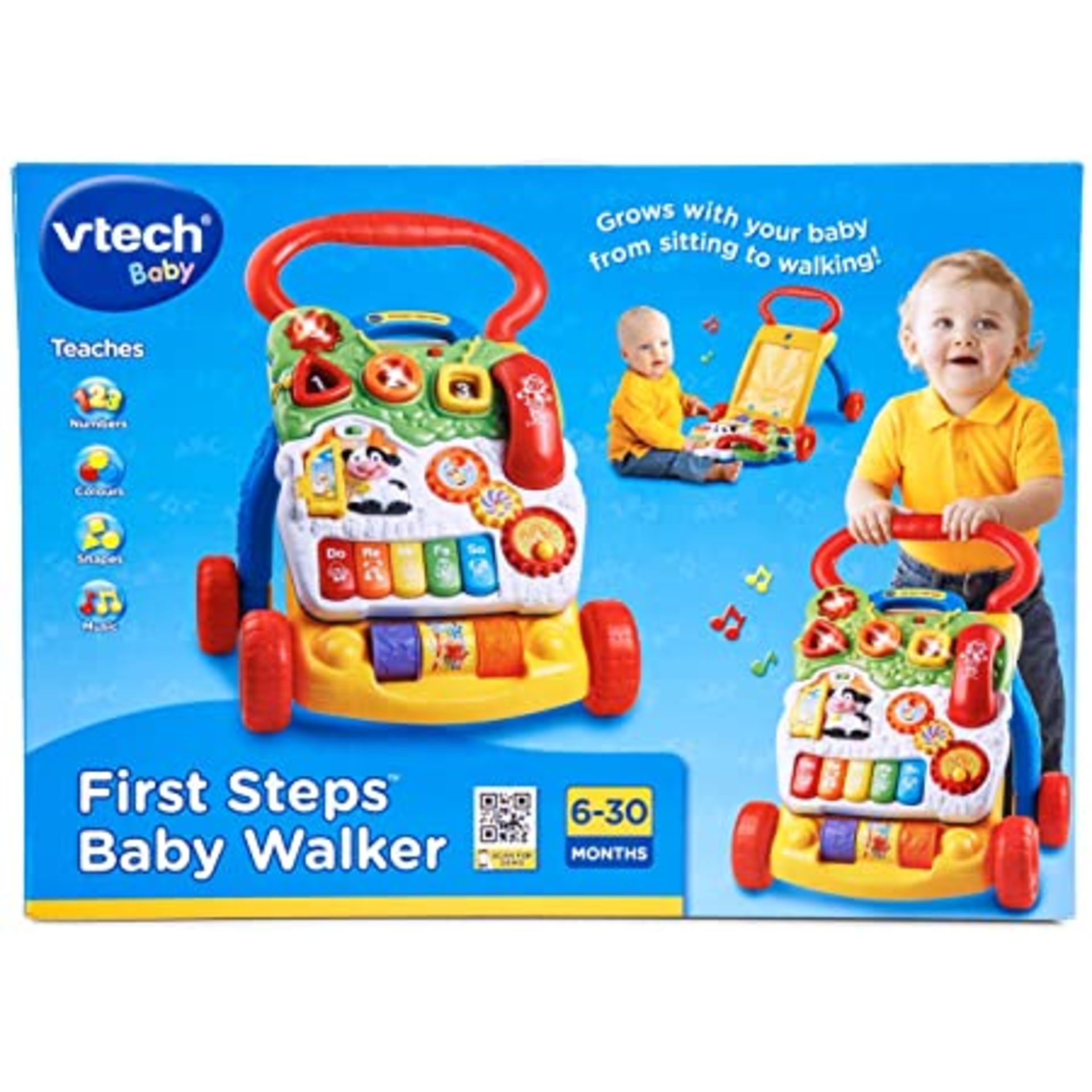 (R5J) Toys. 3 Items. 1 X Vtech Baby 2 In 1 Grow With Me First Steps Baby Walker, 1 X Spin N Play Dr