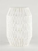 (R6F) Lighting. 3 X White Rattan Table Lamp (1 X No Box) (May Contain Undelivered / Wrong Item R