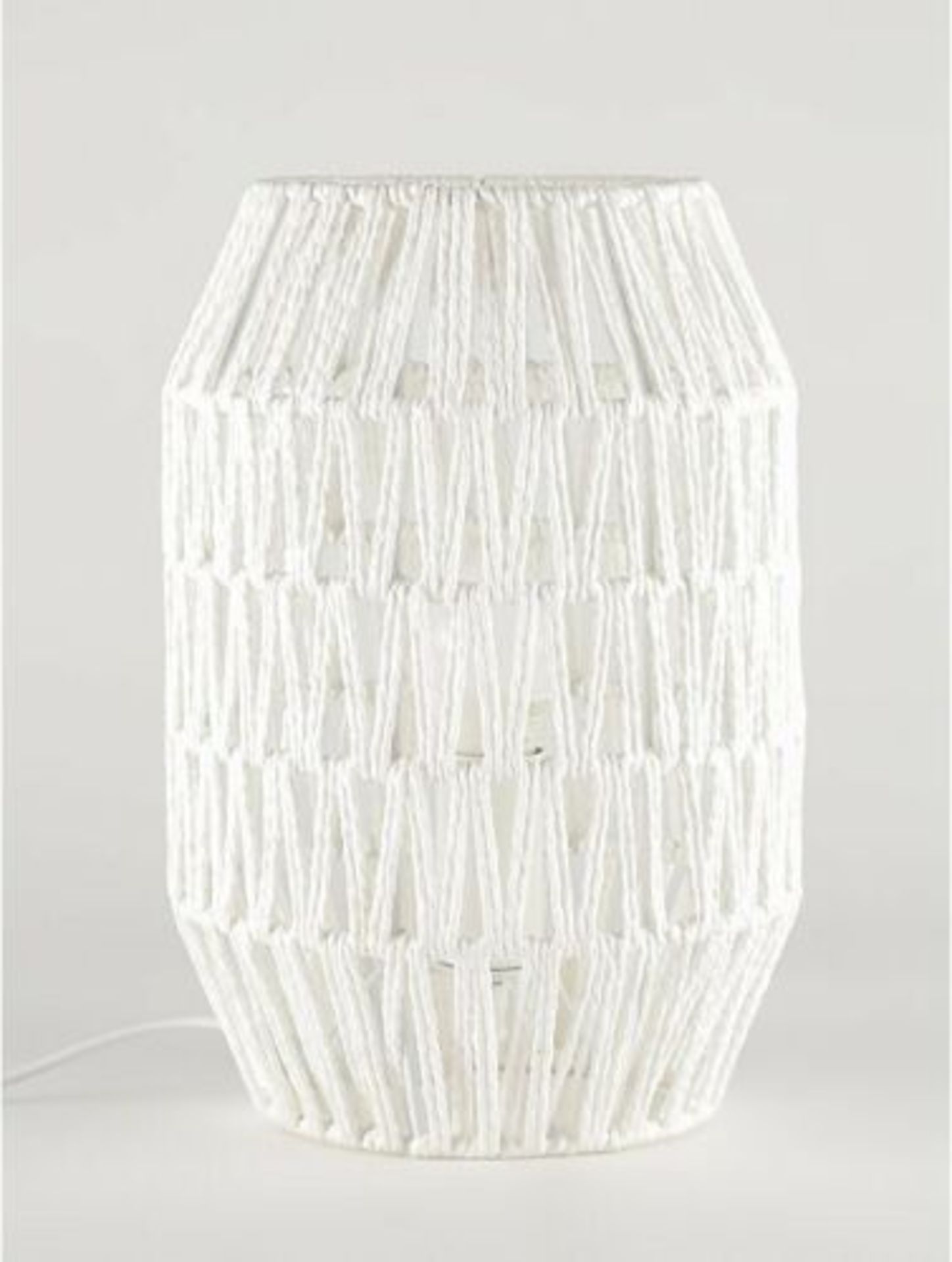 (R6F) Lighting. 3 X White Rattan Table Lamp (1 X No Box) (May Contain Undelivered / Wrong Item R