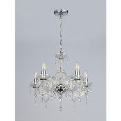 (R10C) Lighting. 2 Items. 1 X 5 Light Chandelier & 1 X 1 Ring Pendent Light (May Contain Undelivere