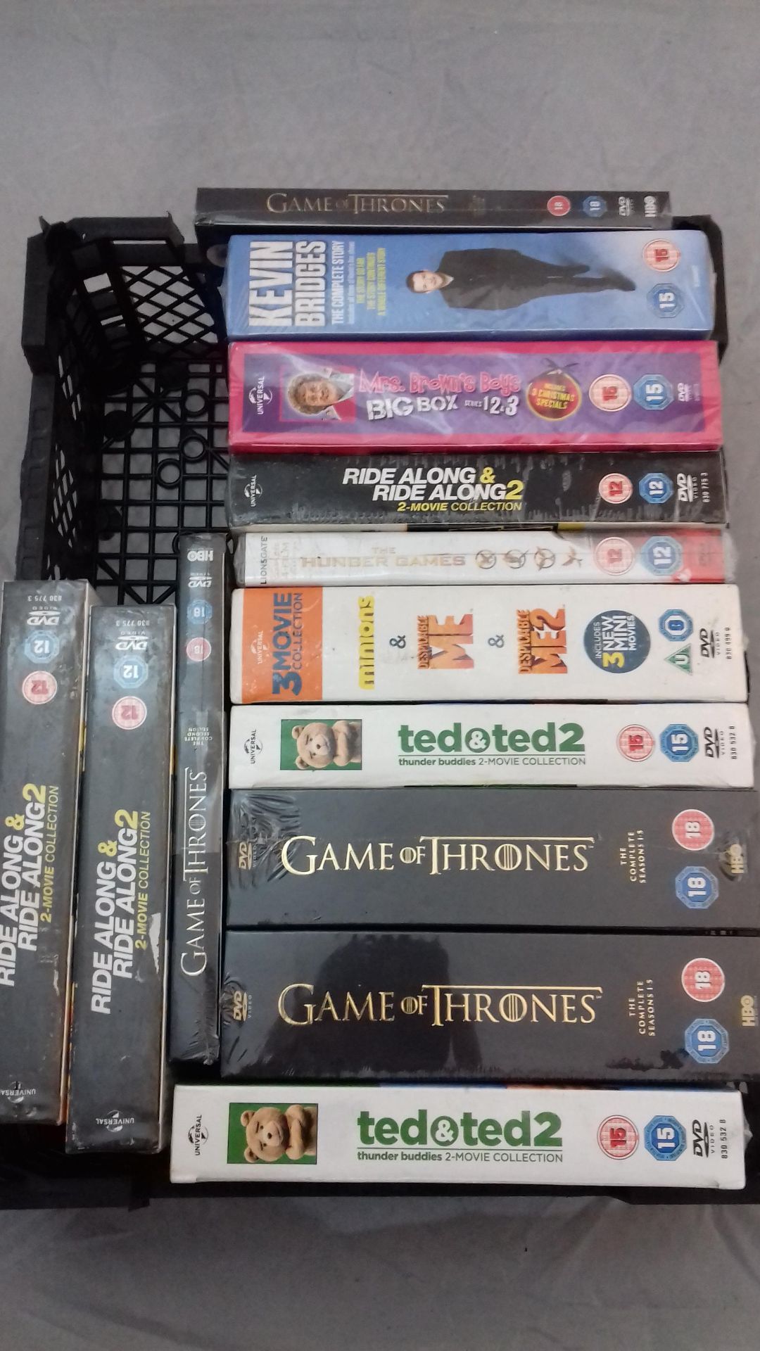 Approx 13 Sealed Box Sets To Include Ride Along X2, Game Of Thrones, Ted And Ted 2.