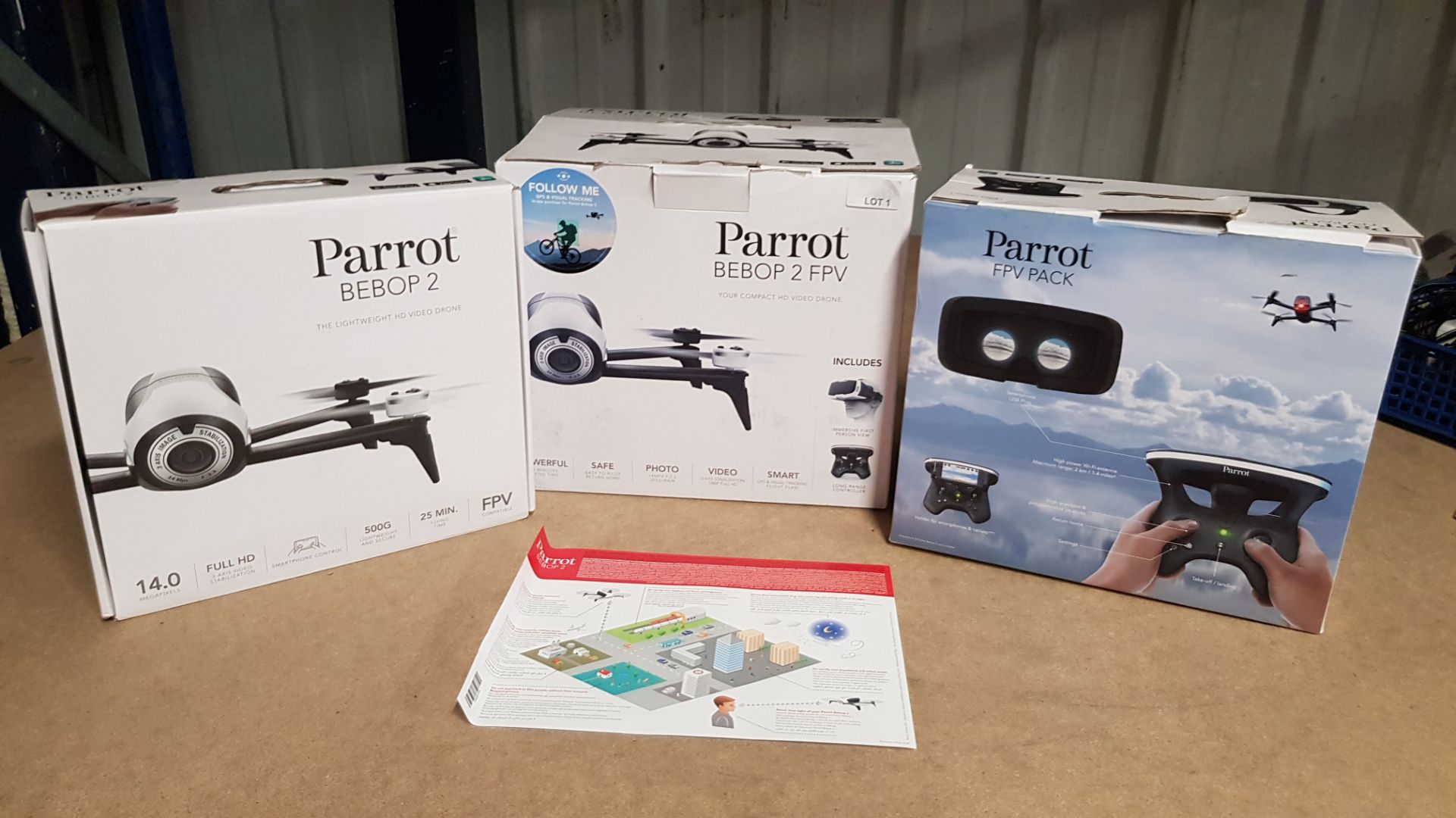 (R13B) 1 X PARROT BEBOP 2 FPV Drone (RRP £350) - Image 2 of 8