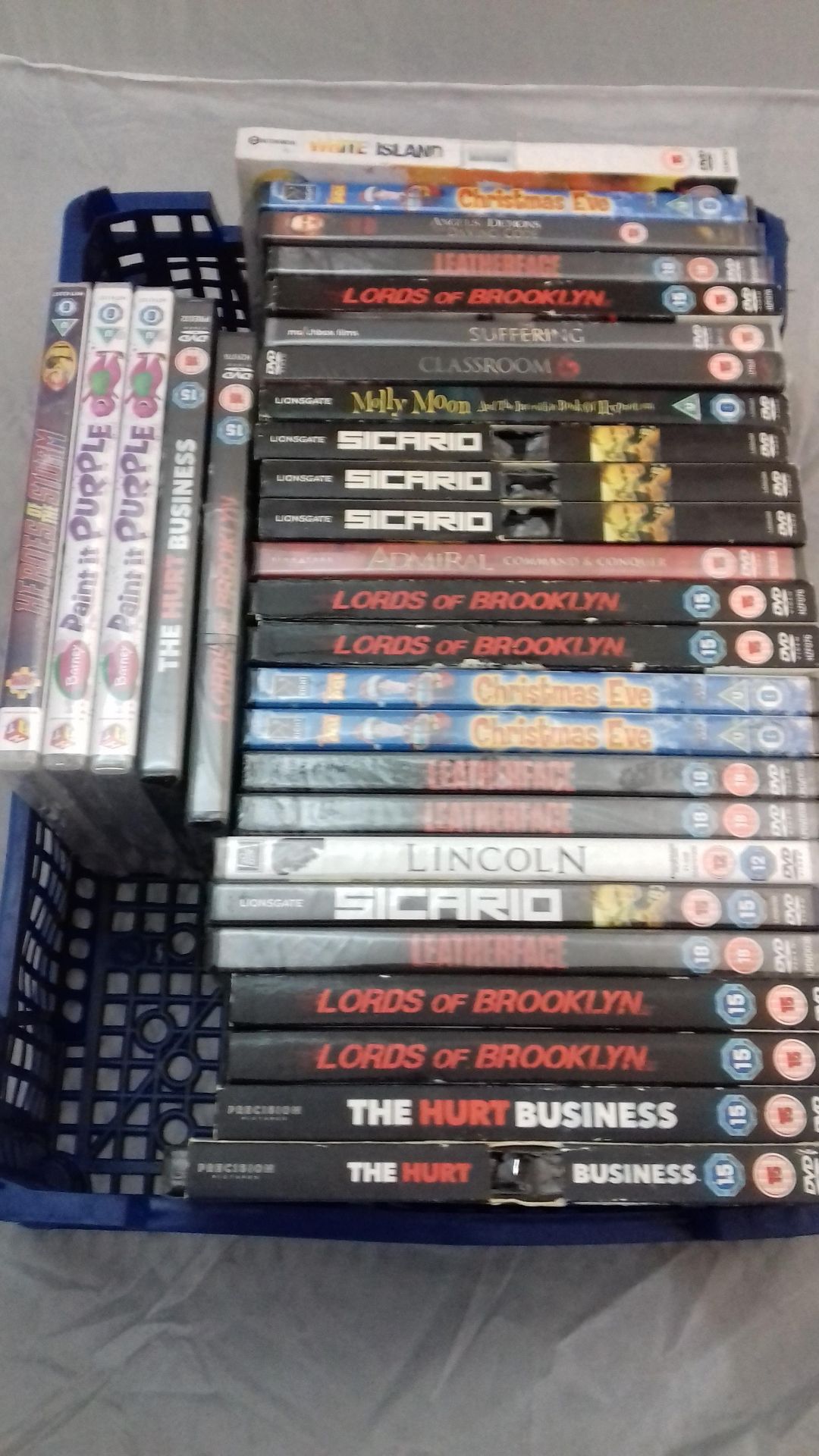 Approx 30 Sealed Dvd’s To Include Heroes Of The Storm, Paint It Purple X2, The Hurt Business.