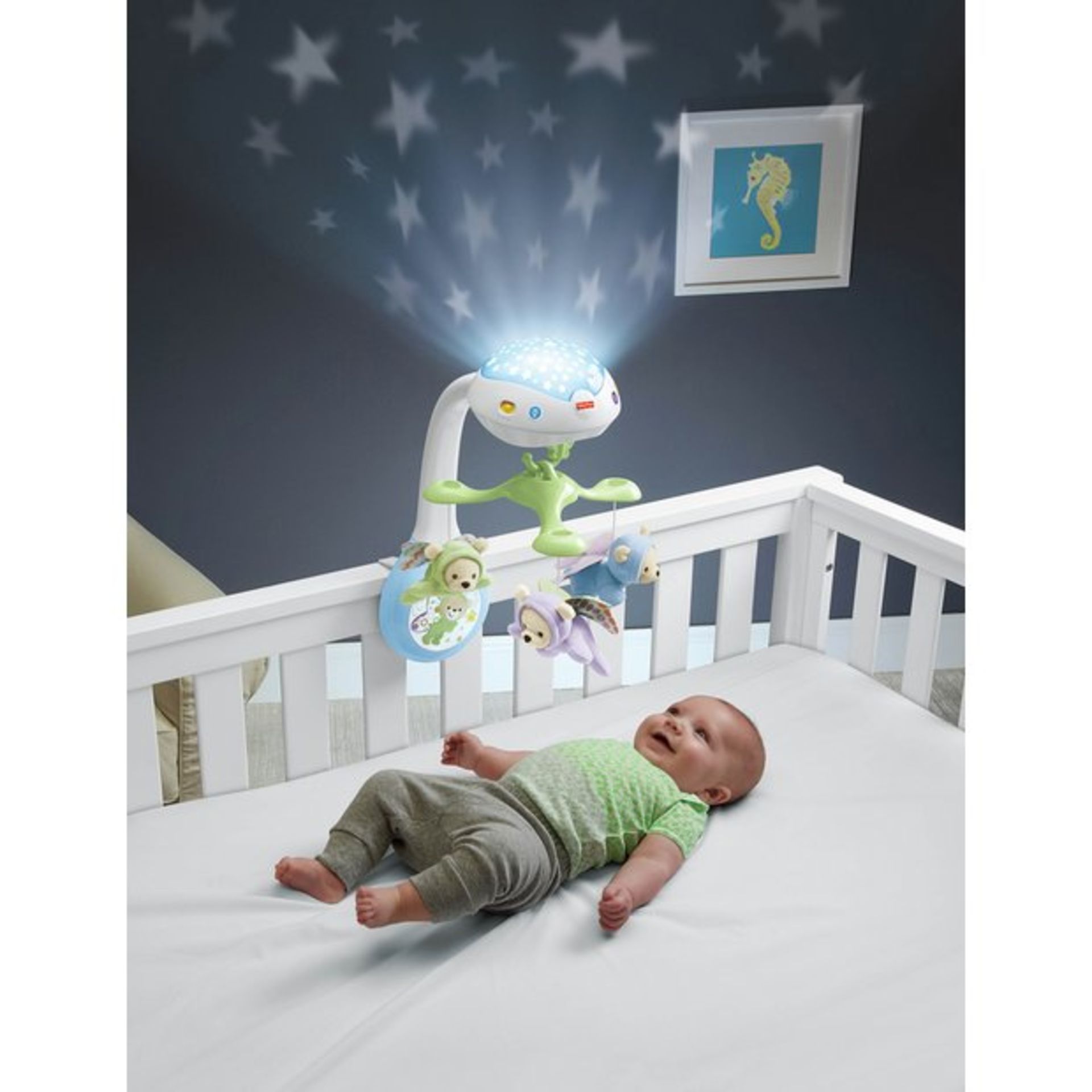 (R6E) Baby. 2 X Fisher Price Butterfly Dreams 3 In 1 Projection Mobile (New)