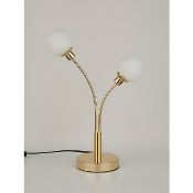 (R10B) Lighting. 3 X Gold & White Orb Table Lamp (May Contain Undelivered / Wrong Item Return Stic