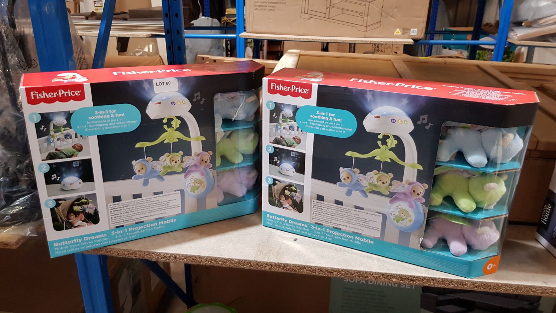 (R6E) Baby. 2 X Fisher Price Butterfly Dreams 3 In 1 Projection Mobile (New) - Image 2 of 2