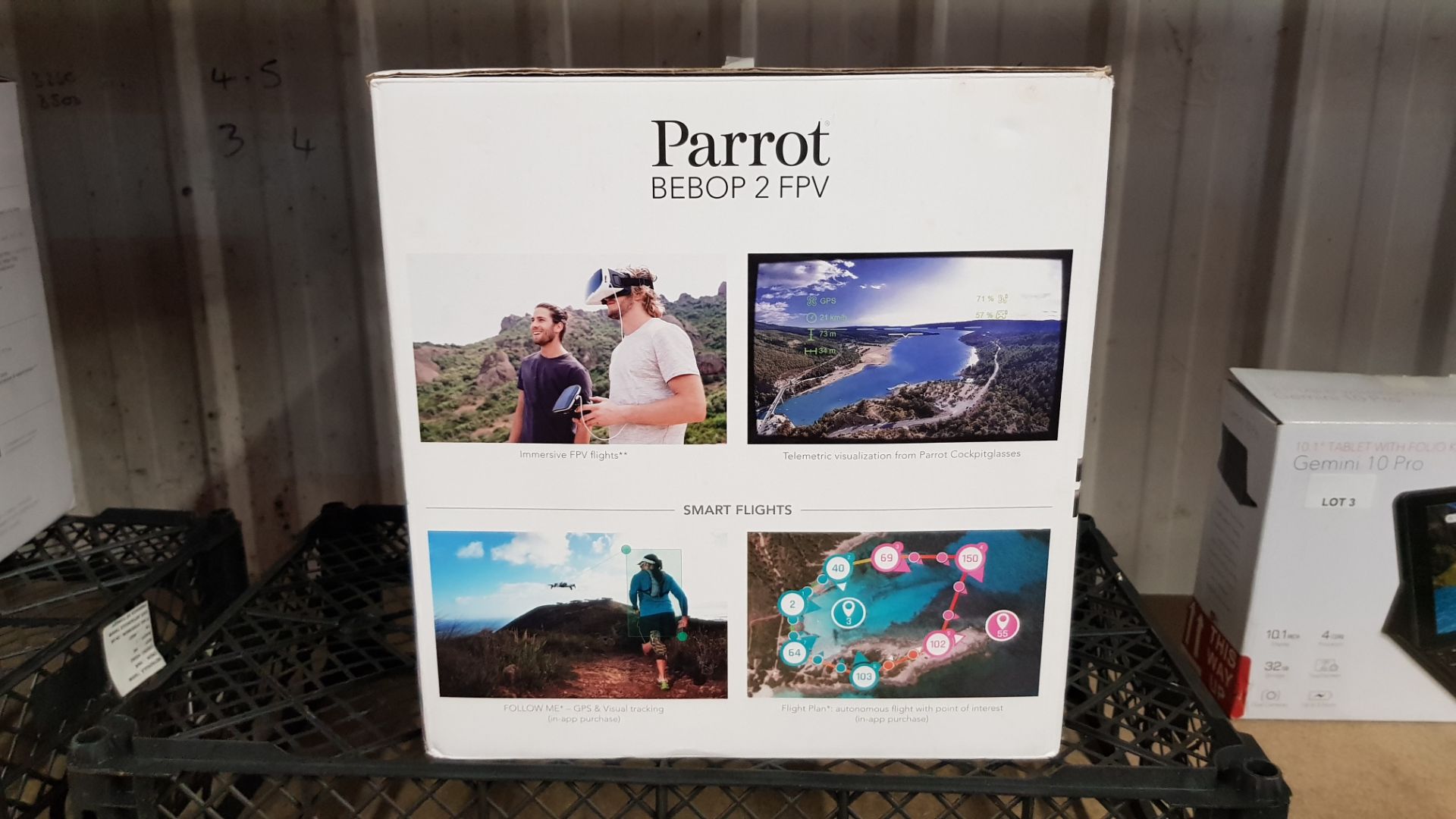 (R13B) 1 X PARROT BEBOP 2 FPV Drone With Virtual Headset (RRP £500) - Image 9 of 9
