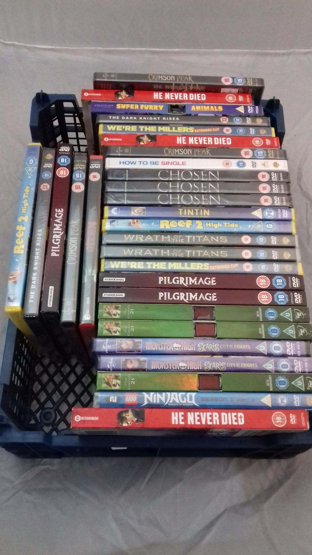 Approx 30 Sealed Dvd’s To Include Reef 2, The Dark Knight Rises, Pilgrimage, Crimson Peak.