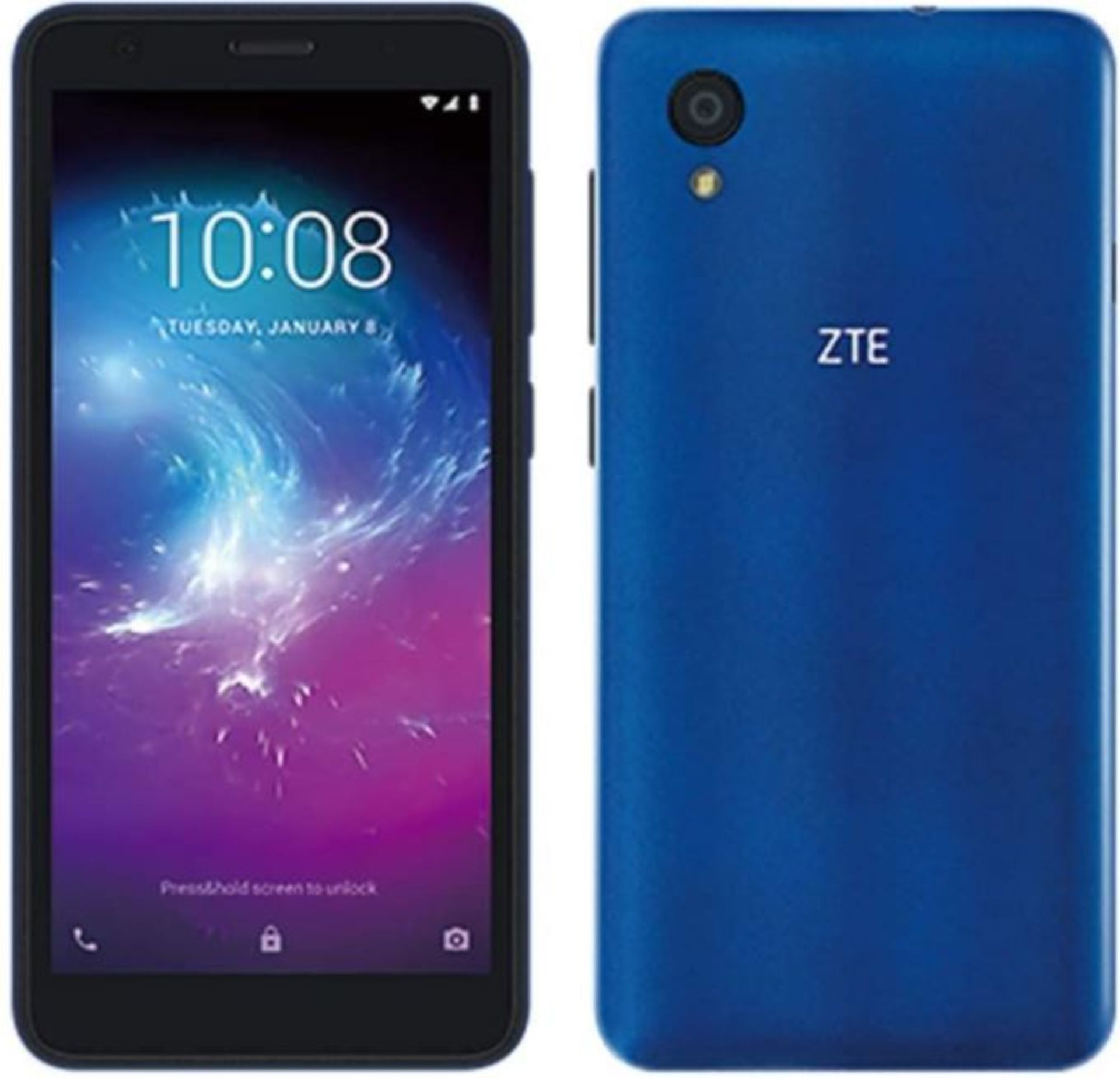 (R13B) 1 X ZTE Blade A3 Smartphone Blue. 16GB 5” GPS 4G LTE. Appears As New